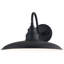 Applique murale d'extérieur de campagne 8,5 po H 1 lumière noir texturé et blanc brillant, abat-jour en métal durable, DEL intégrée, conforme Dark Sky, porche extérieur ou porte de garage-84921710