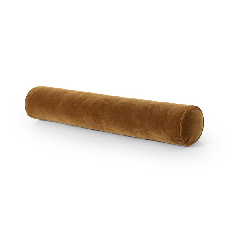 Bridger Viscose Blend Bolster Pillow Cover & Insert, Bolster 8"H x 48"W, Monte Tobacco
