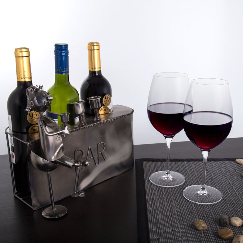 Gallo Tabletop Wine Bottle Rack in Silver