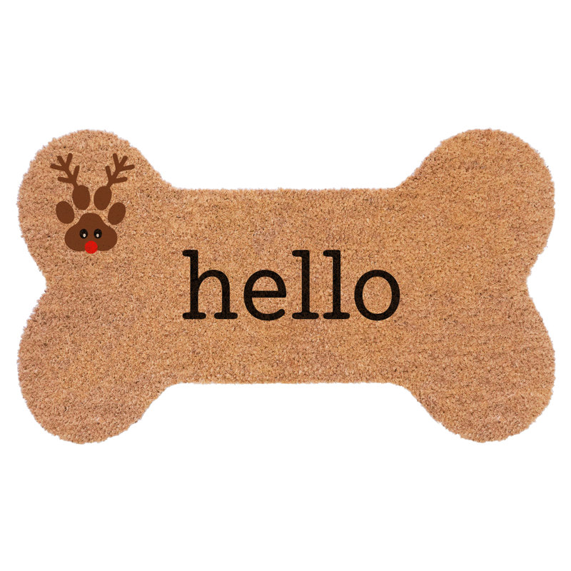 Hello Renne en forme de chien, 17 po x 29 po, L 17 po x L 29 po