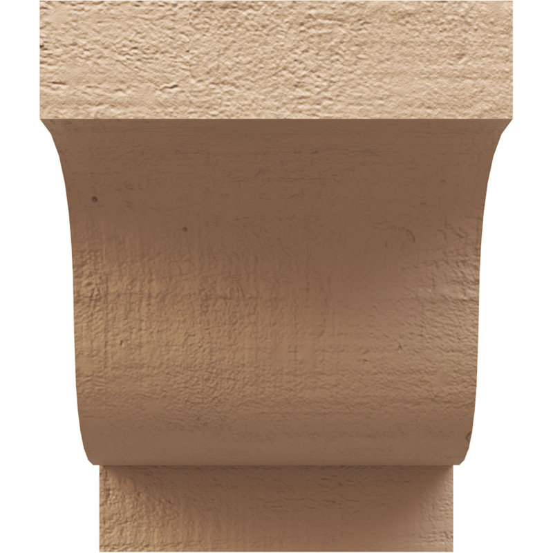 Queue de chevron Timberhane en faux cèdre brut Newport, l 6 po x H 8 po x L 36 po, brun clair apprêté