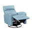 Fauteuil inclinable et oscillant avec mouvement pivotant et revêtement en cuir bleu