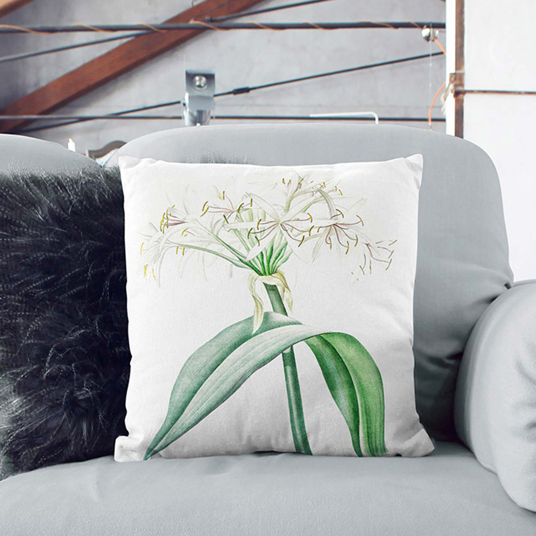 Florida Swamp Lily by Pierre-Joseph Redoute Cushion with Filling