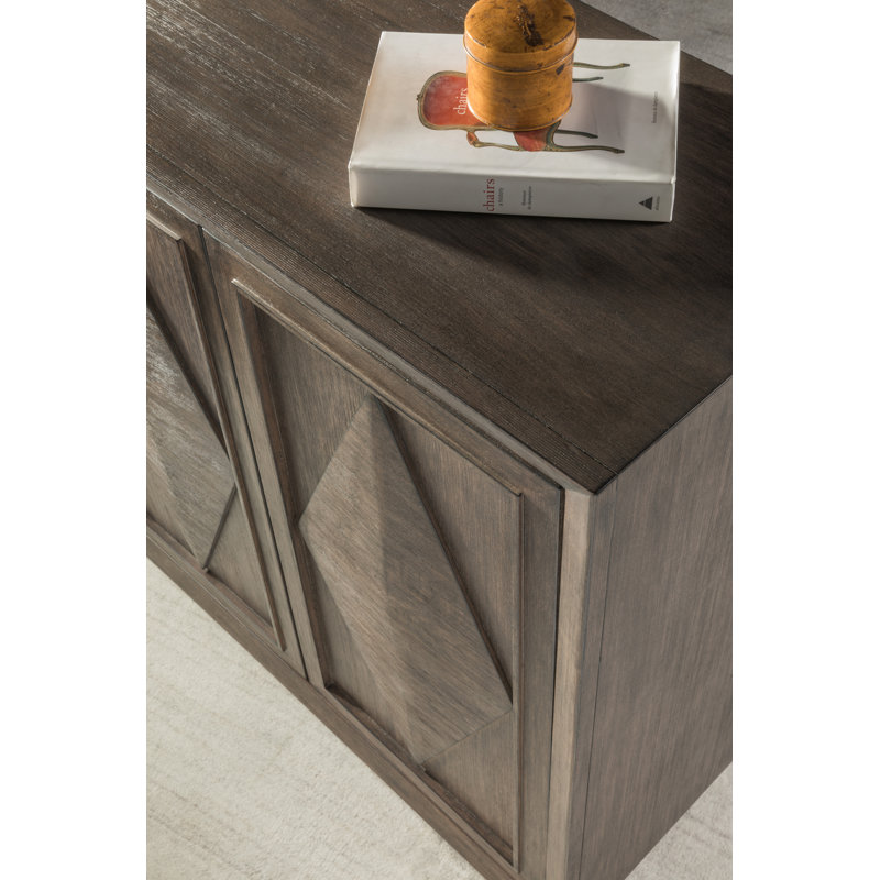 Antico Transitional 72'' Mahogany Sideboard with Diamond Overlay