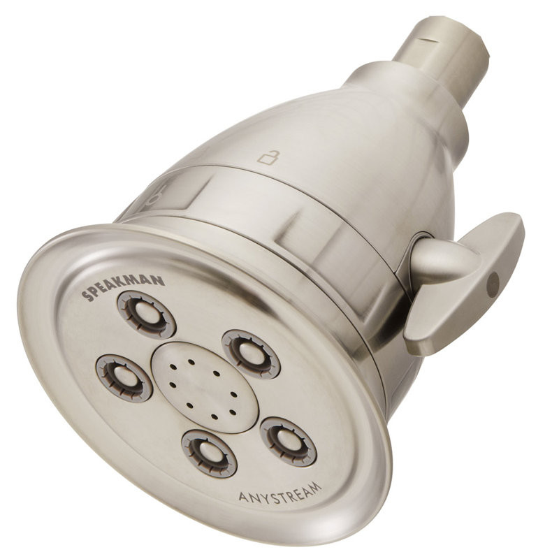 Anystream Pure 2.0 GPM Multi-Function Adjustable Shower Head with Filter, Brushed Nickel