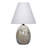 Capsule Travertine Table Lamp With Linen Shade