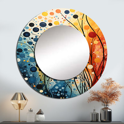 Shantaja - Abstract Round Mirror Wall Decor