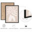 Abstrait botanique beige, œuvre d'art moderne, impression encadrée, affiche, salle de bain, petit art mural-104789350-104789351