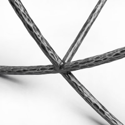 Mathis Modern Hammered Metal Side Table