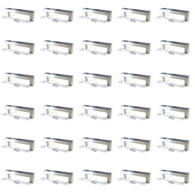 30 Pack Satin Nickel Modern Stainless Steel Cabinet Pulls, Bar Pulls, Drawer Pulls and Handle Pulls Model CPMBXMO0002 Hole Distance 5 1/16''