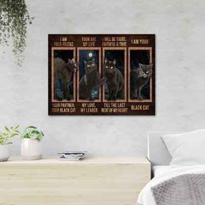 «Four Shades Of Cat», impression sur toile tendue
