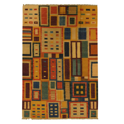Wool Patchwork Area Rug