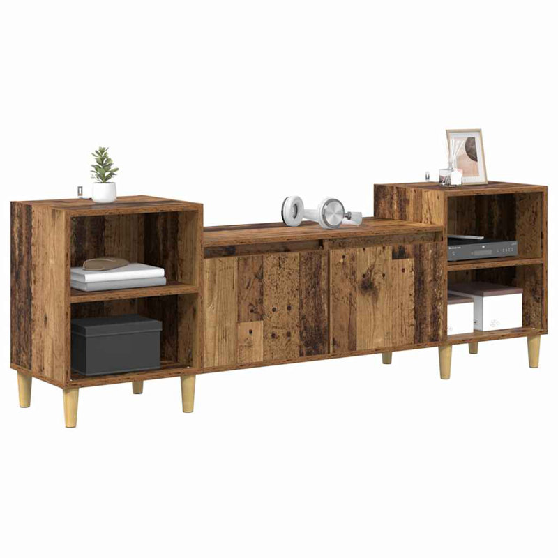 TV Stand, 55cm H x 160cm L x 35cm W, Old Wood