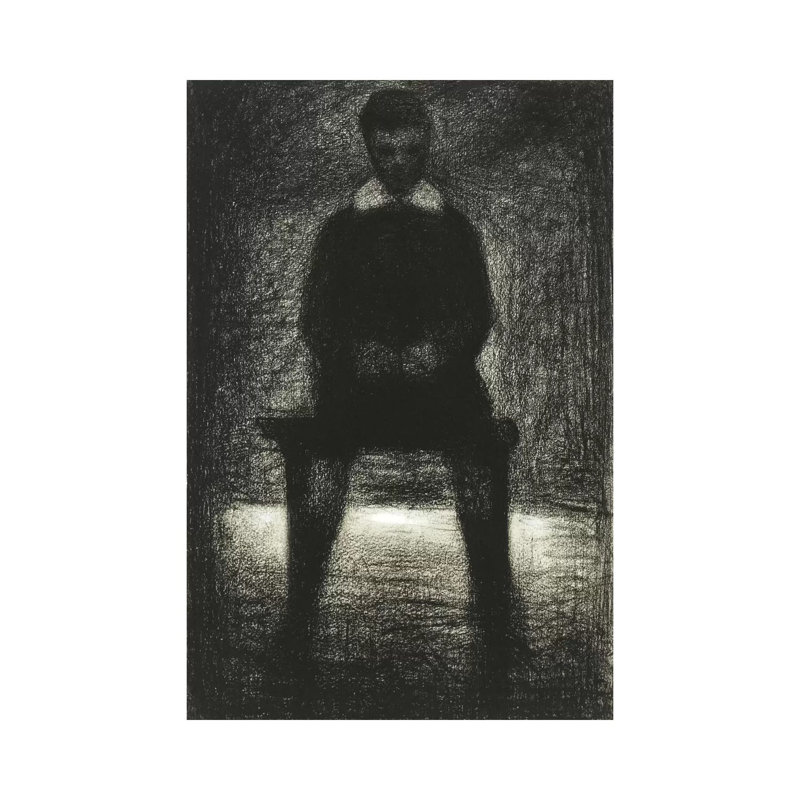 Maurice Appert (Garconnet Assis) 1884 by Georges Seurat - Wrapped Canvas Painting, 101.6 cm H x 66.04 cm W