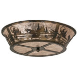 Fly Fishing Creek 4 - Light Flush Mount