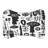 Abstract Figure Designs - 1 Piece Bone Shape Feeding Mat