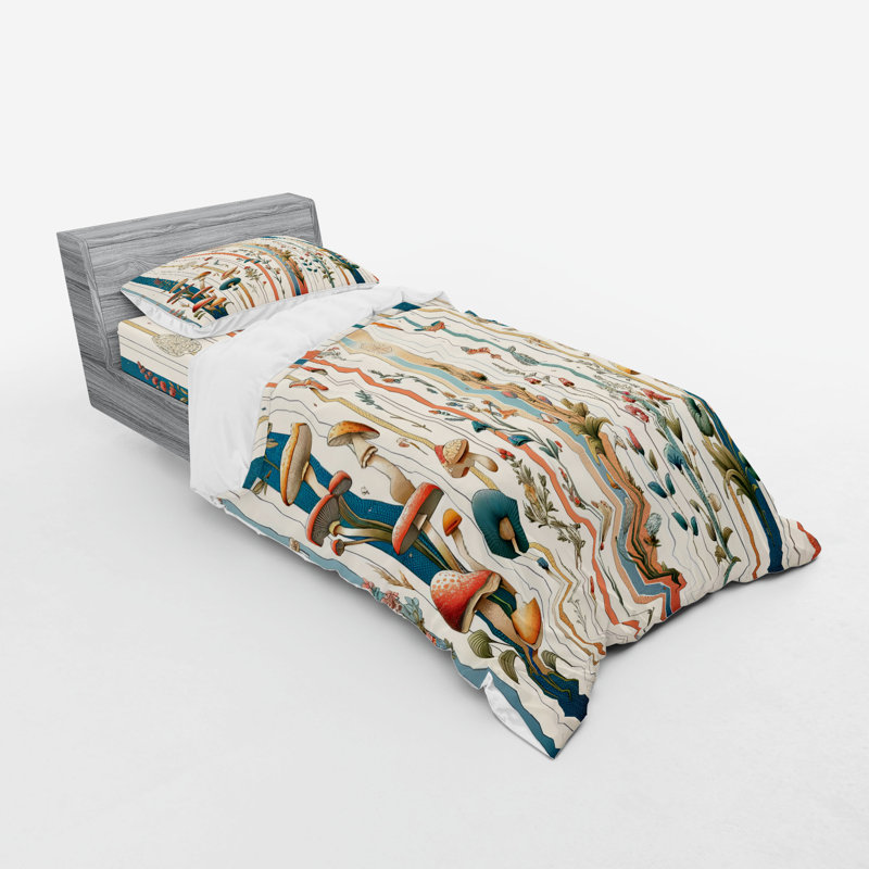 Polyester Floral Duvet Cover, Twin Extra Long Duvet Cover + 2 Additional Pieces