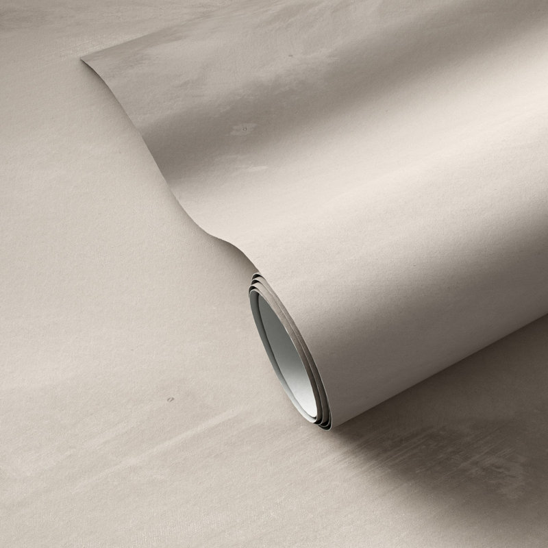 Limewash Solid Color Terralon Wallpaper Roll by FH Art Studio, White/Neutral