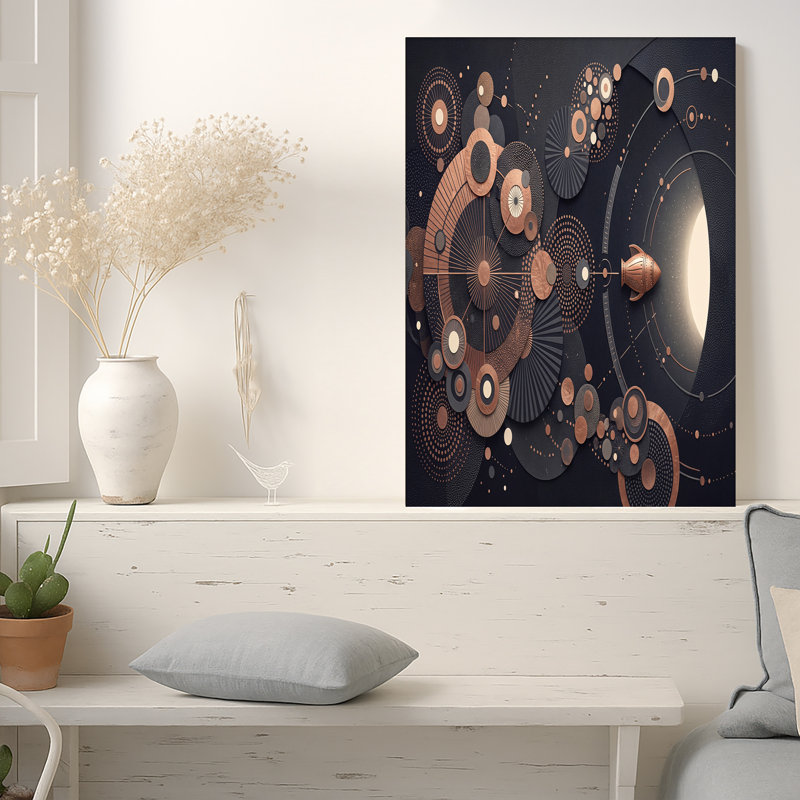 Art mural sur toile bronze, H 24 po x l 36 po