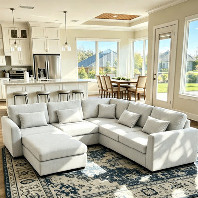 Canapé modulaire rembourré 6 pièces avec repose-pieds 6 pièces