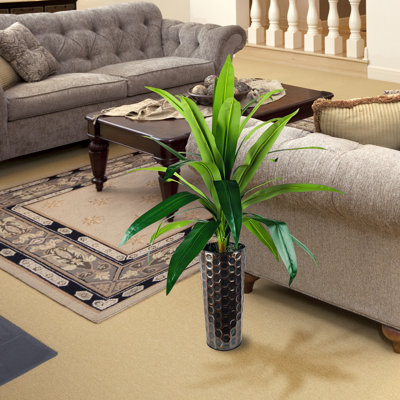 4-Foot Dracaena in Patterned Copper Planter