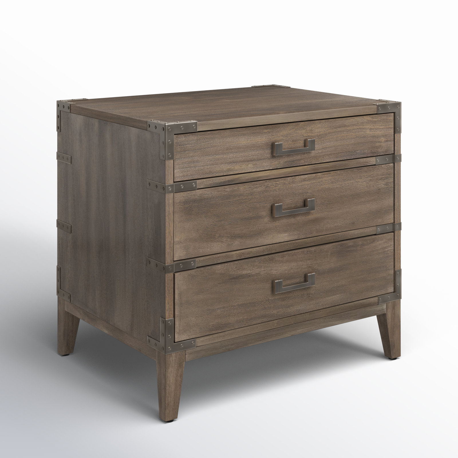 Lauretta 3 - Drawer 26" Nightstand, Ash Brown