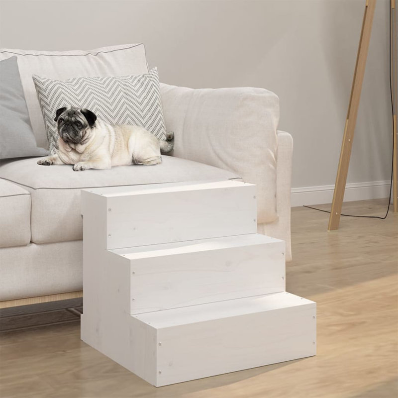 Hensley Pet Stairs, White, 35 H x 40 W x 37.5 D