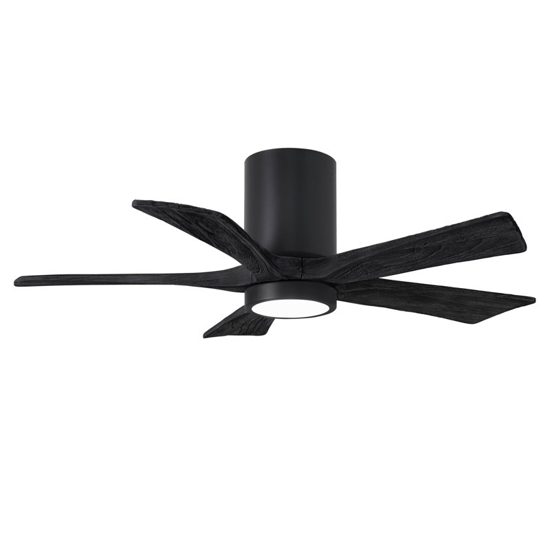 Ventilateur de plafond à 5 pales DEL avec ensemble d'éclairage inclus Irene, Noir mat, 42", Noir mat