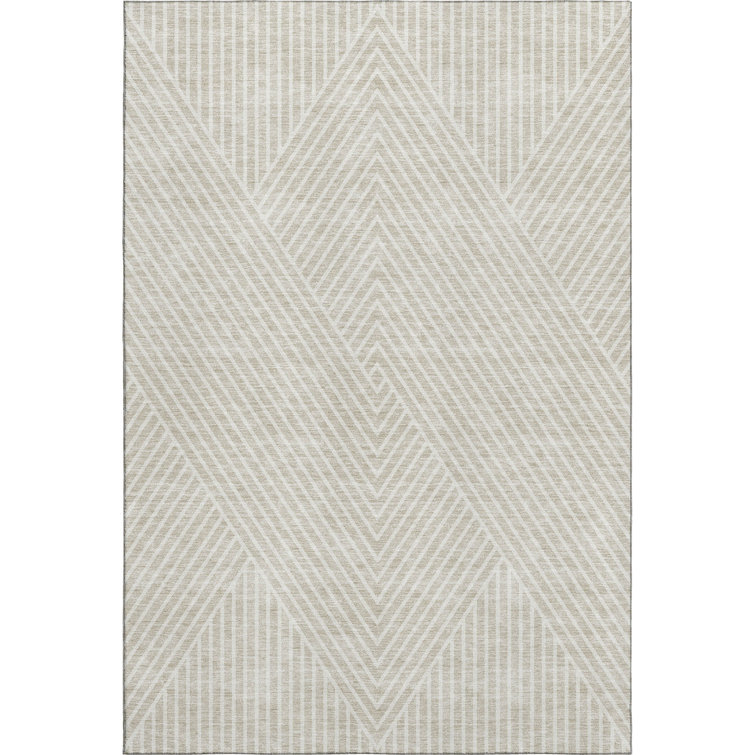 Premium Machine Washable Prisco Beige Rug