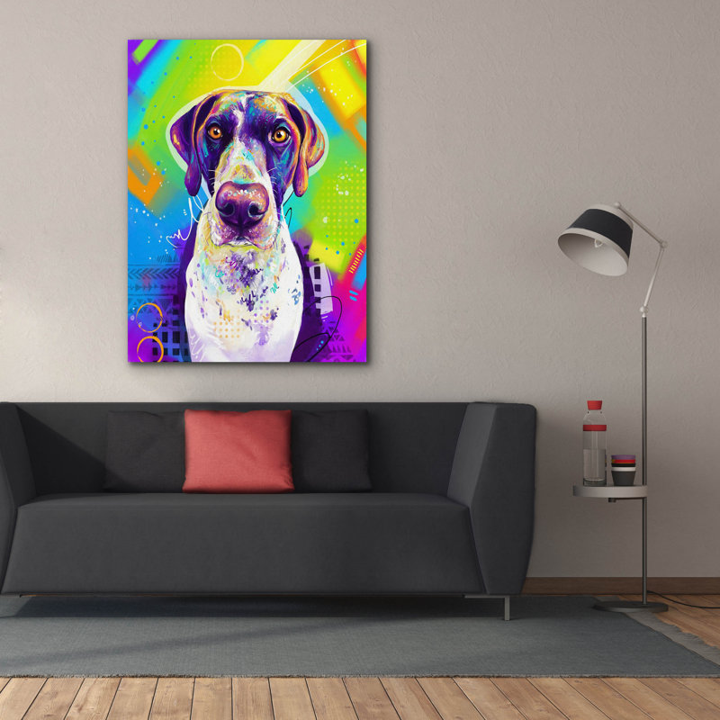 «Pop Art German Shorthaired Pointer» par Furbaby Affiliates, art mural sur toile, H 54 po x l 40 po x P 1,5 po