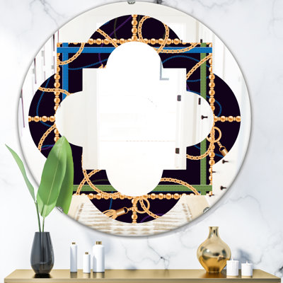 Miroir mural Quatrefoil Zigzag
