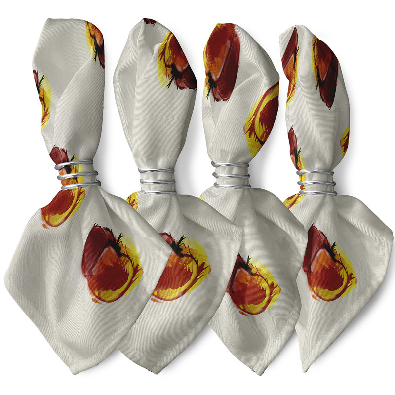Lorenco Polyester Square Napkin, Red