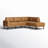 Canapé modulaire en cuir Bernis, brun-78585007