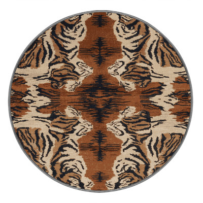Washable Tigers Big Cats Area Rug