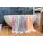 Antalya Gradient Stripe Turkish Bath Towel with Terry Cloth Lining, Large Beach Fouta, 100% Organic Cotton , 68” x 37”-723267376