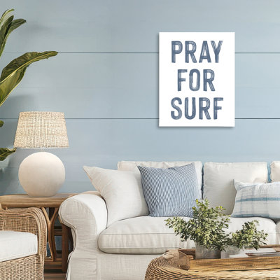 «Summer Sentiment Pray For Surf Canvas», design par Lettré et doublé