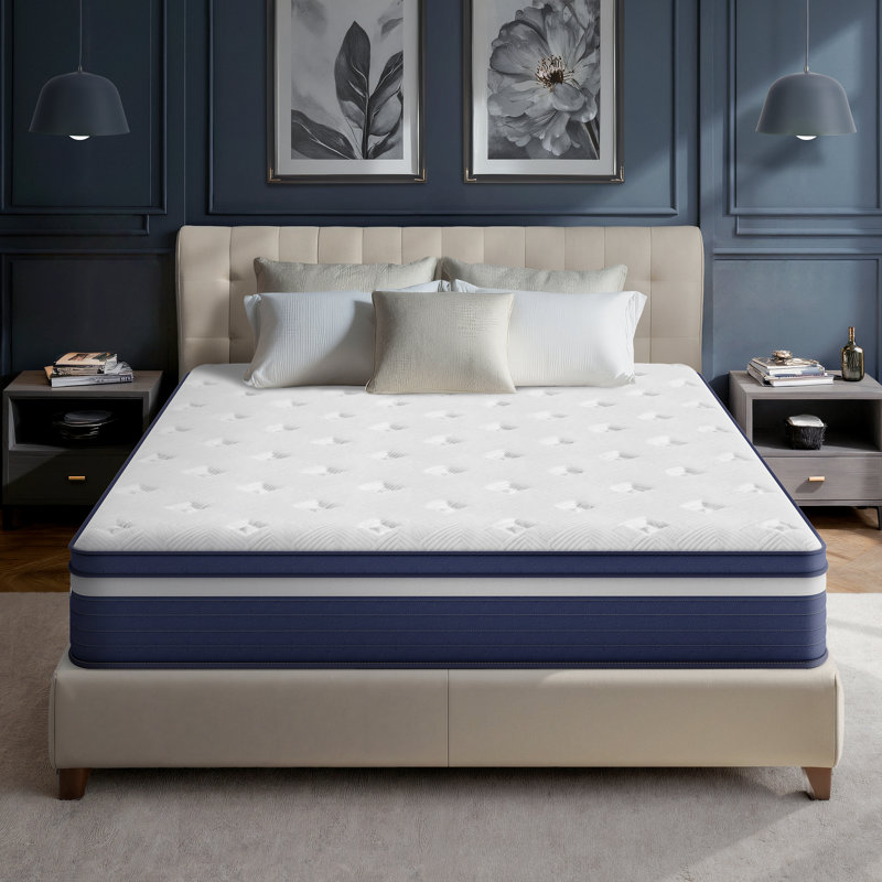 Anti Static Comfortable Breathable Hybrid Plush Memory Foam Bed-in-a-Box Mattress with Certipur-US , Oeko TEX and SGS Fire Certified