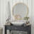 Nafne Wall Mount Shatterproof Round Accent Wall Mirror with Metal Frame-1397083068-1397083067