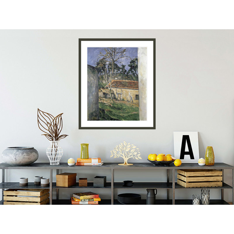 Cour de ferme par Paul Cézanne, H 39,65 po x l 33,5 po