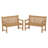 Aikam Set of 2 Solid Wood Outdoor Bench, Grade A Teak Outdoor Garden Benches