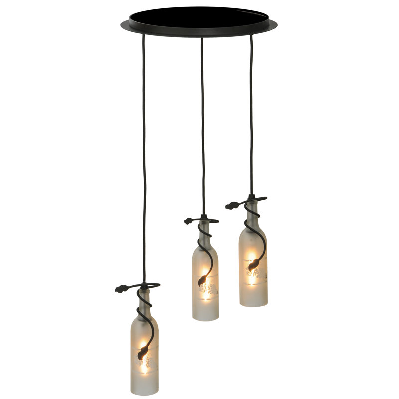 Luminaire suspendu pour pot de grappe 3 lumières, Blanc