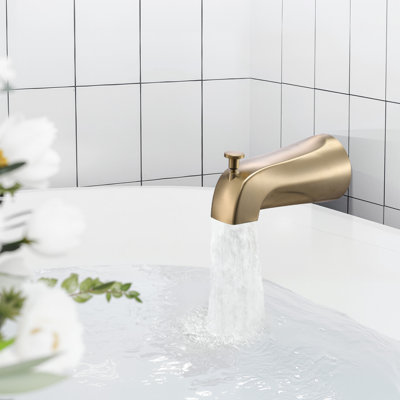 Tub and Shower Faucet Set, Complete with 5-Inch Rainfall Shower Head and Bathtub Spout, 8-Setting Adjustable Spray, Single-Handle Tub Trim Kit with Brass Pressure Balancing Valve, Matte Black
