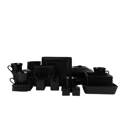 Ten Strawberry Street 45 Piece Stoneware Dinnerware and Serveware Set - Service for 6