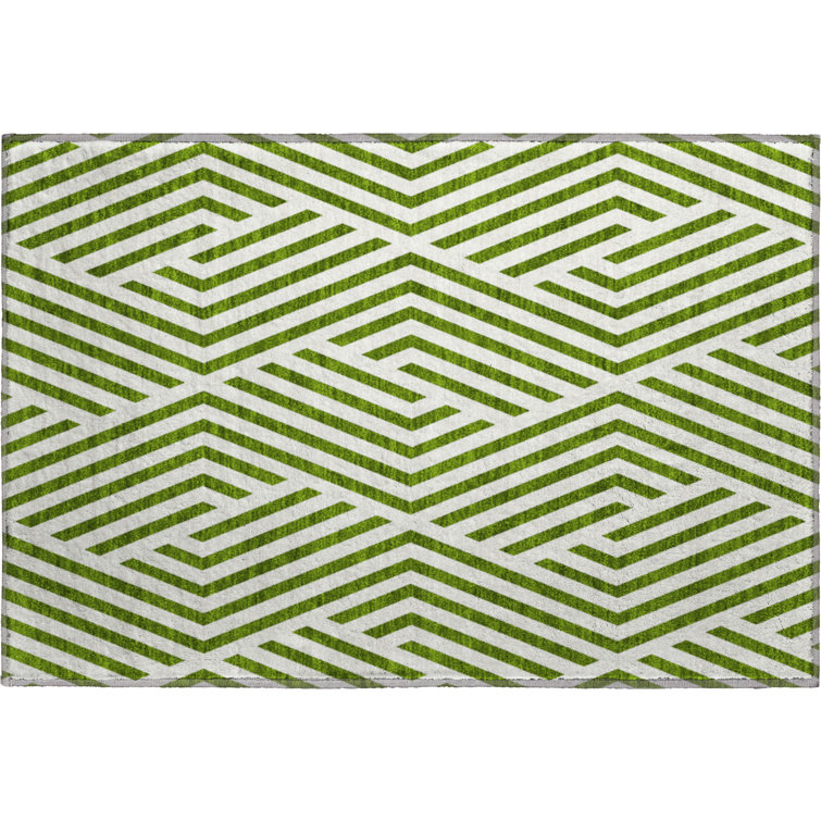 Premium Machine Washable Cerrito AMF550 Olive Rug