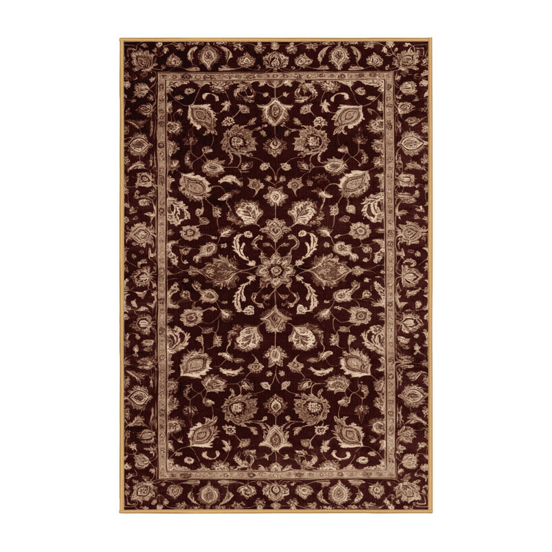 Tapis brun turc lavable à la machine, Tapis de couloir 2 pi x 4 pi