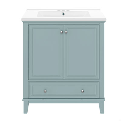 Armoire de salle de bain avec portes et tiroir Damos