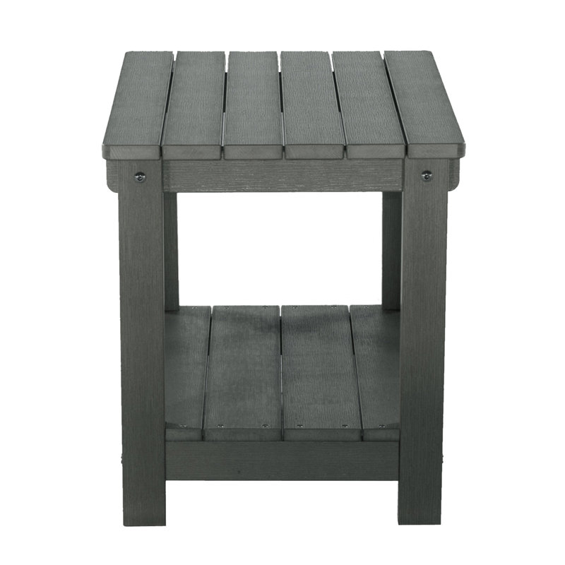 Table de bout intérieure en bois en plastique résistante aux intempéries Key West (seulement la table incluse)