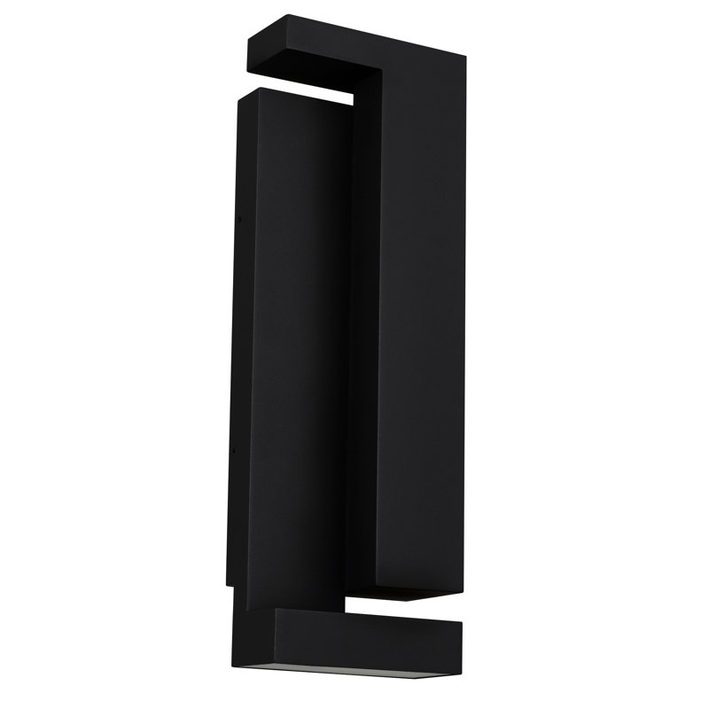 High - Performance 18 Inch Led Wall Sconce, 3 Color Temperature Selectable  3000K / 4000K 5000K , Dimmable With Compatible Dimmers, Energy Smart  850 Lumens 30W , Black Steel Material, Silk Screen