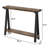 2-Tier Sofa Table, Entryway Table With Storage Shelf, V-Shaped Leg Design, Farmhouse Console Table With Metal Frame, Multipurpose Accent Furniture For Living Room Bedroom Couch Hallway Grey-400193305