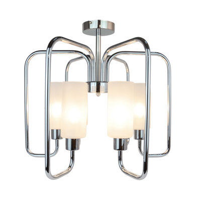 Halloway Glass Semi Flush Mount